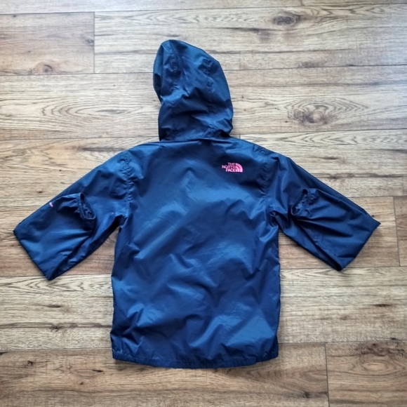 The North Face windfall Navy Jacket with Pink Highlights kids 7/8 - Picture 6 of 11